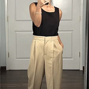 St.John brown Santana knit essential tank blouse size P